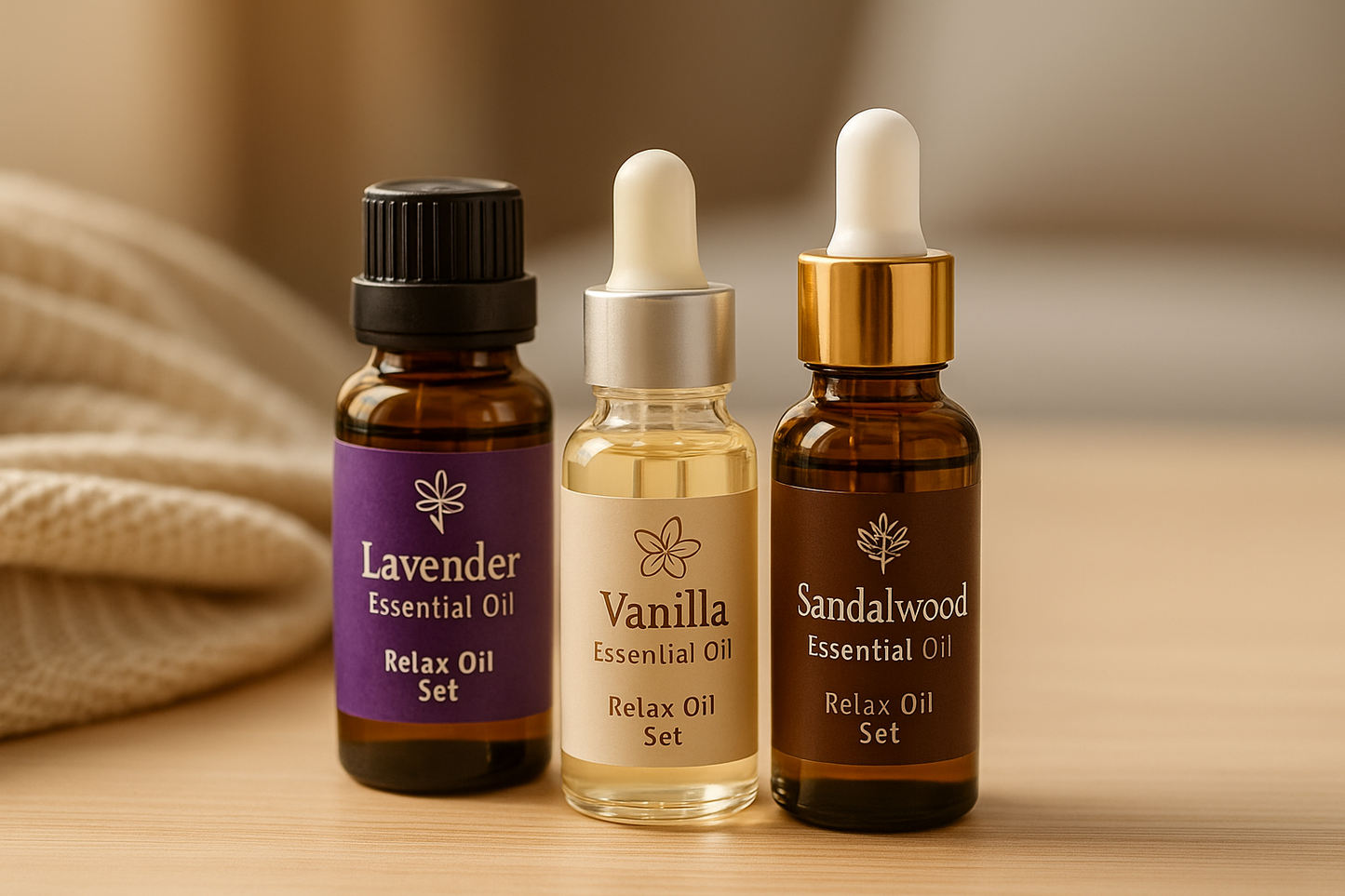 Coleção de Óleos Essenciais CozyFlame™ – Conjunto de 3