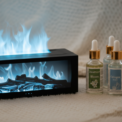 CozyFlame Relaxation Pack – Diffuser + Essential Oil Set