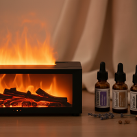 CozyFlame Relaxation Pack – Diffuser + Essential Oil Set